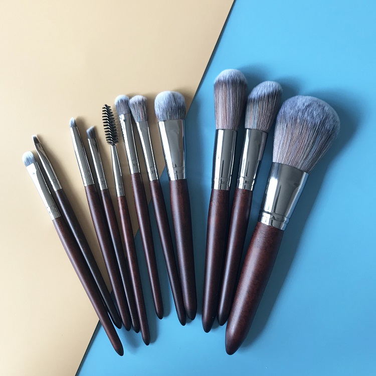 11pc makeup brush set