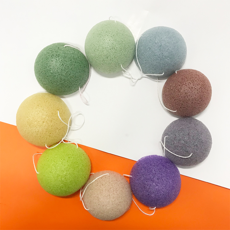 Round konjac sponge